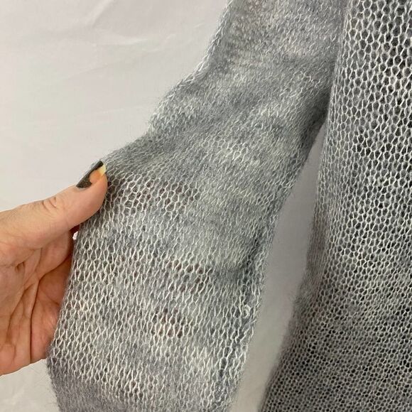 Michael Kors Sequins Gray Alpaca Wool Blend Sweater Size Medium - Picture 7 of 10